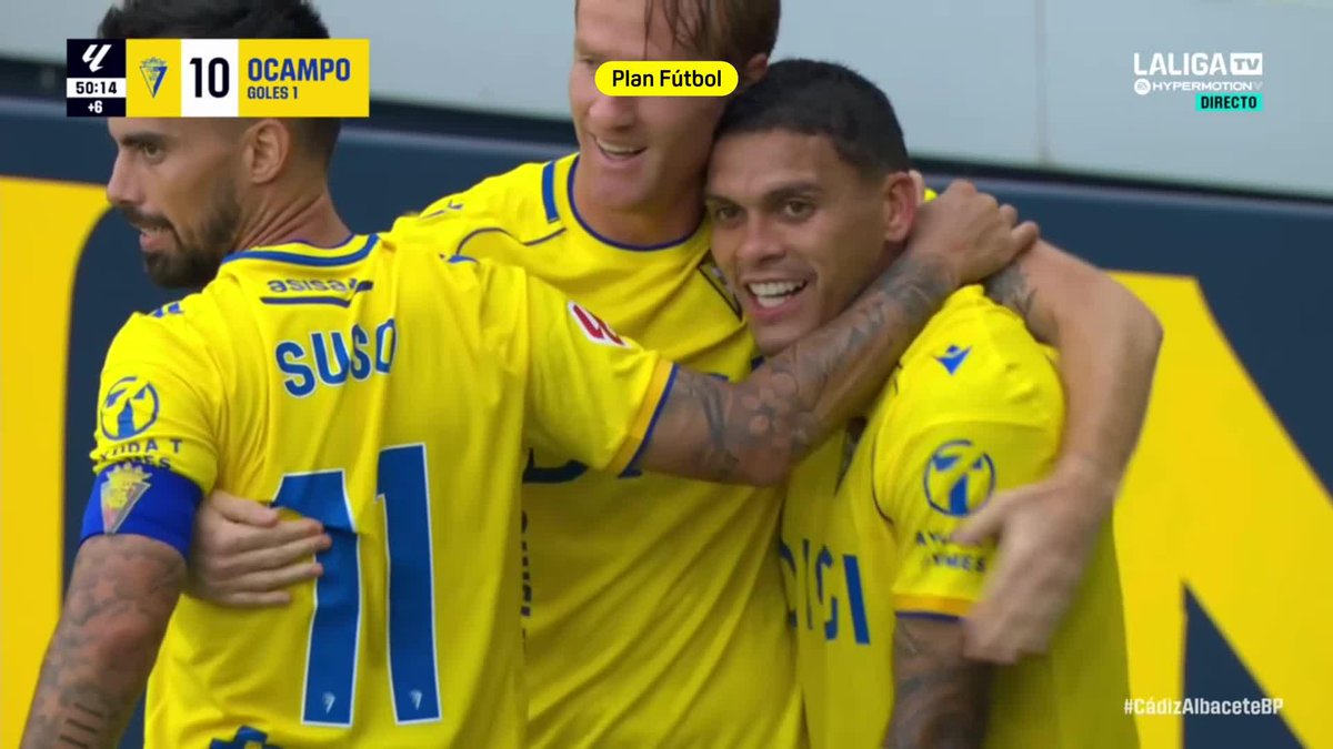 Golazo para ponerle un marco y colgarlo en el salón 🖼️ Brian Ocampo y el Cádiz Club de Fútbol firmaron la obra 🔥 #LALIGAHYPERMOTION