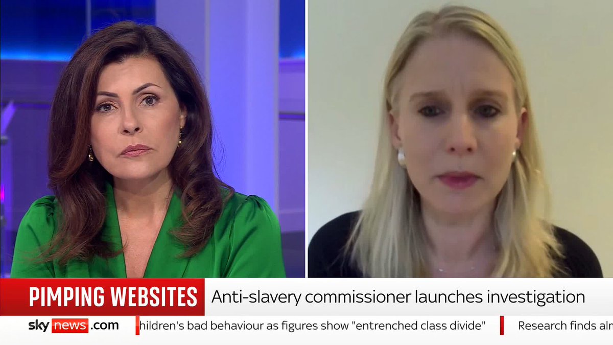 'It's illegal to advertise sexual services in a telephone box, but not online.' After the anti-slavery commissioner announced an investigation into 'pimping websites', MP Rebecca Paul MP tells Sky's Barbara Serra that the law needs updating. 📺 Sky 501