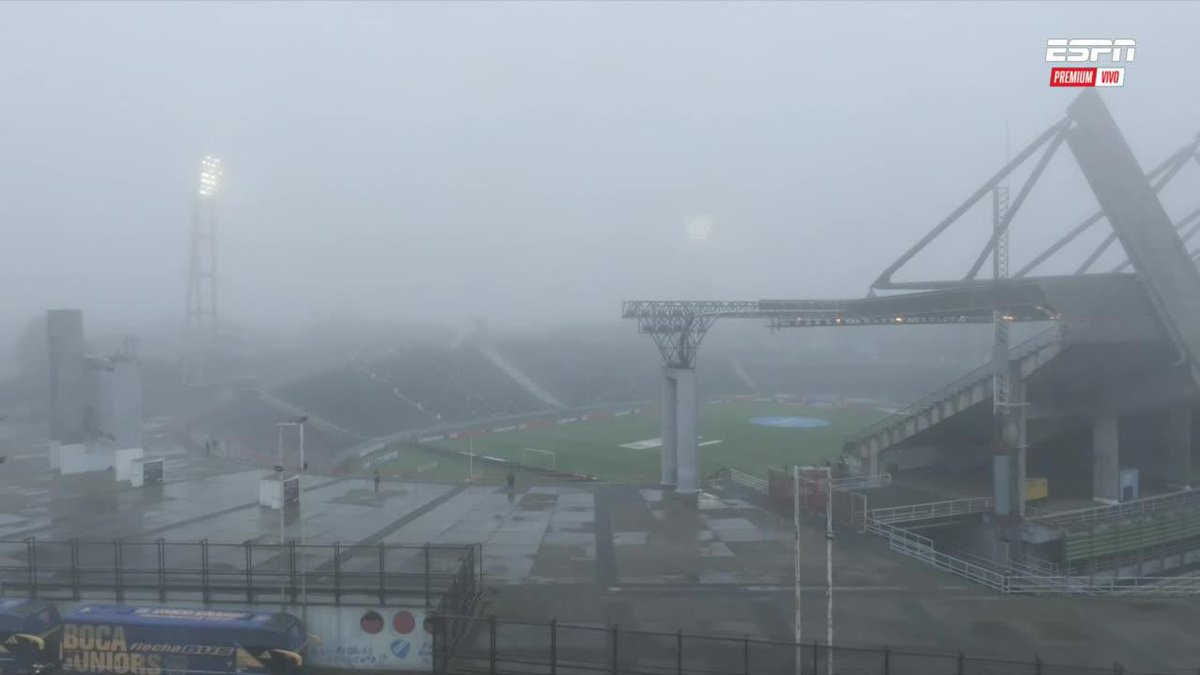🏟️🌫️Así está el Minella en estos momentos. 🔎En MINUTOS, arranca Aldosivi - #Boca.