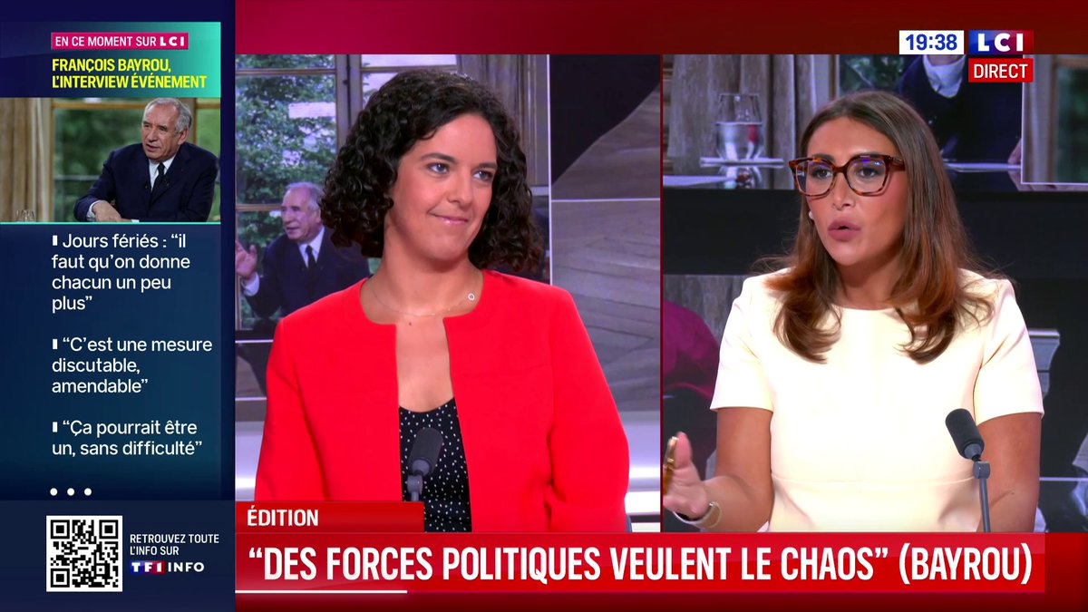 ๐ด Franรงois Franรงois Bayrou s'est exprimรฉ depuis Matignon : le Premier ministre "ment comme il respire" rรฉagit Manon Aubry โถ๏ธ โฆ Margot Haddad โฆ
