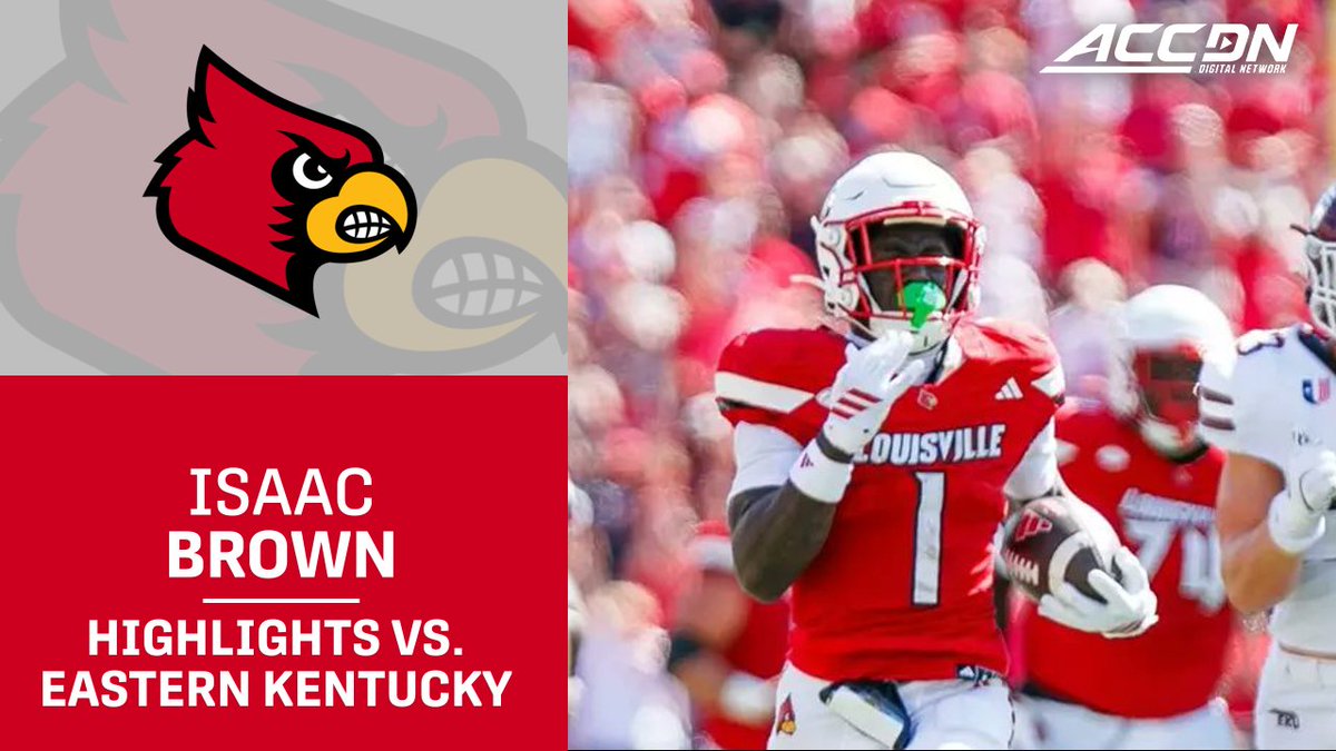It took Isaac Brown just six carries to make a big statement in Week 1. 📊 6 carries 🏃‍♂️ 126 yards ⚡ 2 long TD runs Preseason First Team All-ACC for a reason. 🔴⚫️ Louisville Football | Louisville Athletics | #GoCards