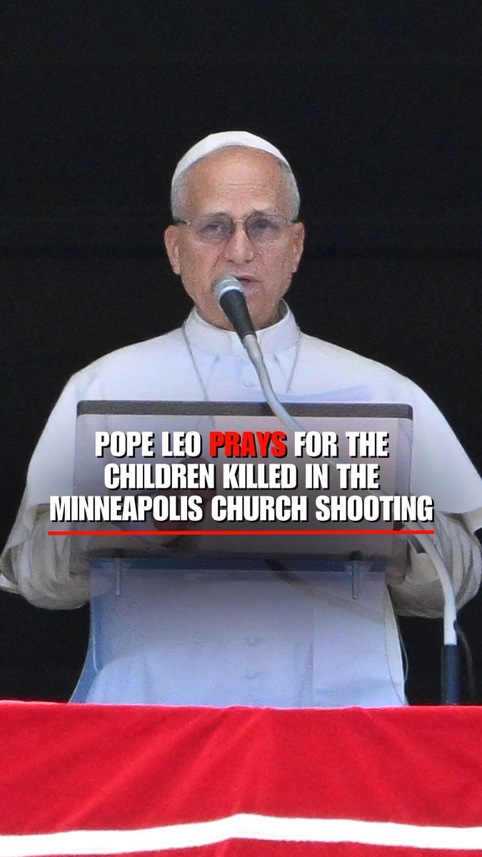 Pope Leo offers prayers in English to the victims of the Minnesota Catholic school shooting.