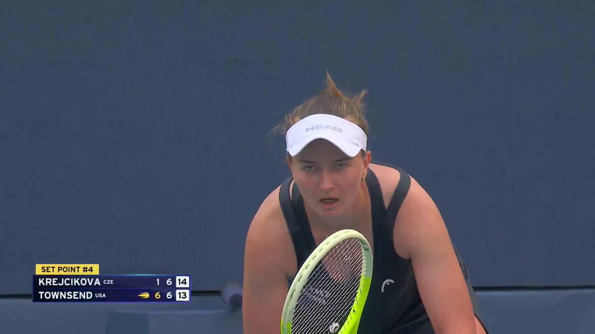 ICE COLD BARBORA 🥶 Krejcikova saves 7 match points in a tiebreak thriller to force a decider on Armstrong!
