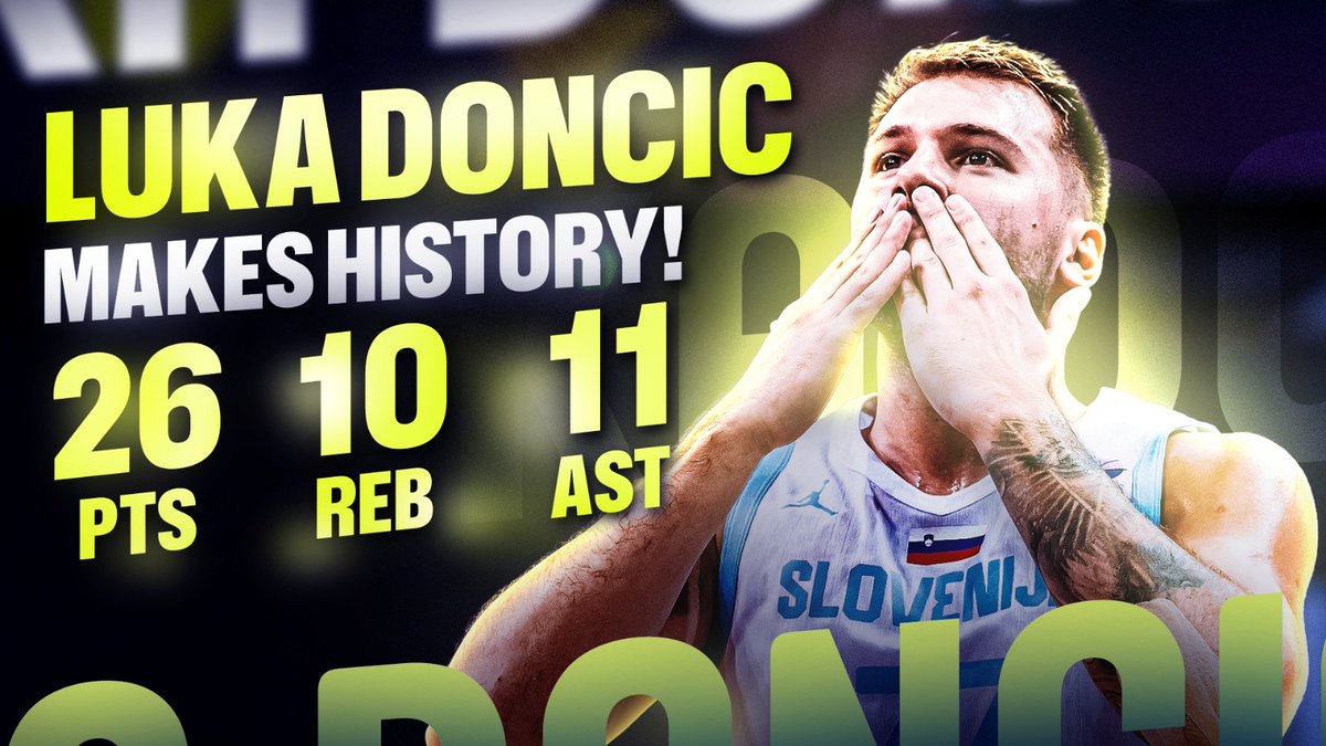 Luka Doncic made a historic triple-double in FIBA EuroBasket! Enjoy every single point, rebound and assist from Luka Doncic's incredible performance! 🔥 #EuroBasket x #MakeYourMark