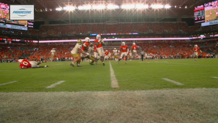 Straight out of a video game 😦 The Hurricanes come up with the INT!