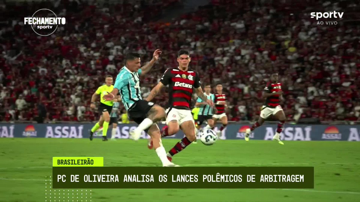 No Fechamento sportv, PC de Oliveira avalia pênalti marcado para o Grêmio contra o Flamengo, no Maracanã. #futebol #flamengo #gremio #brasileirao