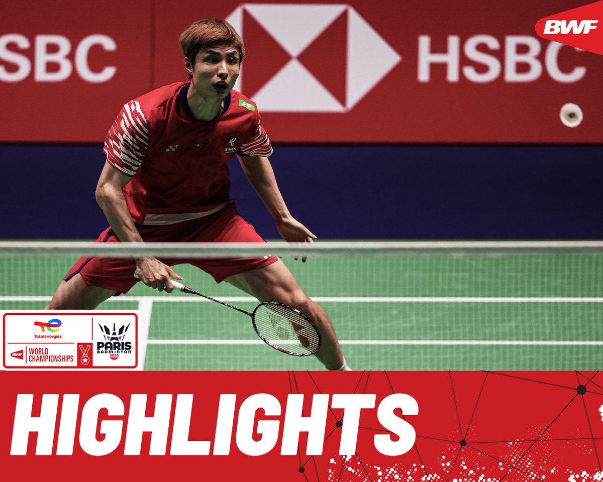 World No.1 Shi Yu Qi 🇨🇳 encounters defending champion Kunlavut Vitidsarn 🇹🇭. #BWFWorldChampionships #Paris2025