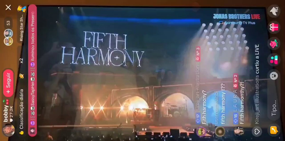 O COMEBACK SURPRESA! Fifth Harmony é a atração convidada da turnê dos Jonas Brothers essa noite. #GreetingsFromDallas