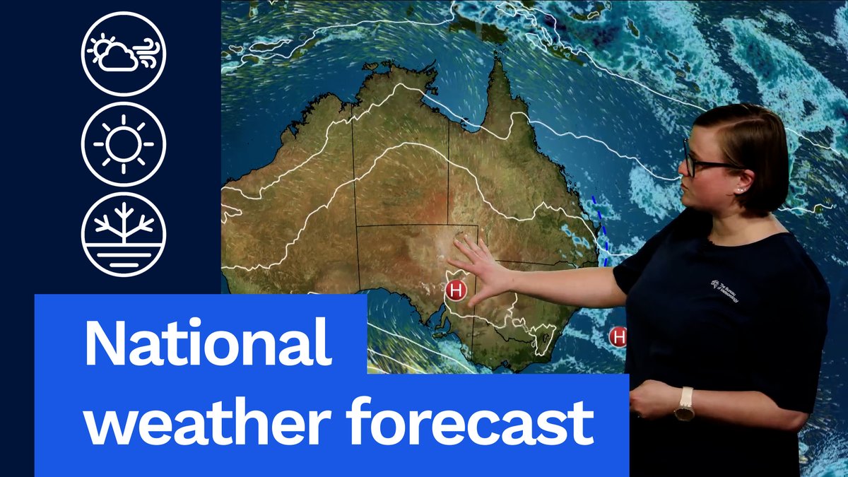 National Weather Forecast Monday 1 Sept 2025: Showers for south-east Australia, more settled elsewhere Video current as of 1:00pm AEST Monday 1 Sept 2025 For the latest forecasts and warnings, go to our website or the BOM Weather app.