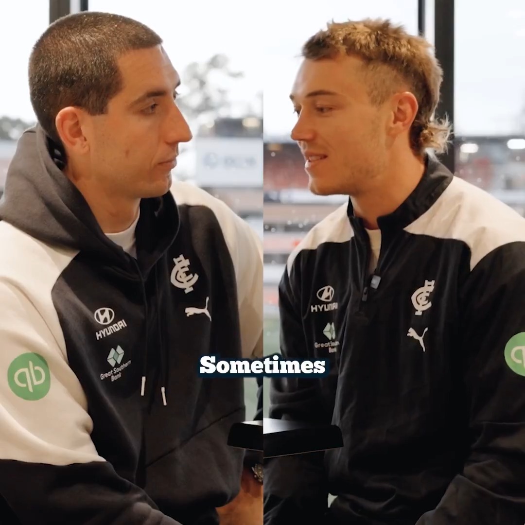"We’ve got to be all in." An open and honest conversation with our captain and co-vice captain, Patrick Cripps and Jacob Weitering. Full version to come at 7pm tonight.