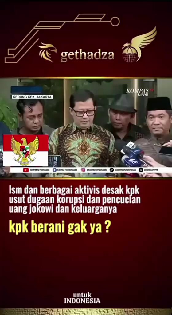 KAPAN KPK BERANI USUT DUGAAN KORUPSI JOKOWI DAN KELUARGANYA... LSM DAN AKTIVIS DESAK KPK USUT DUGAAN KORUPSI DAN PENCUCIAN UANG JOKOWI DAN KELUARGANYA, KPK BERANI GAK... ‼️ #KapanTangkapJokowi #KapanTangkapJokowi 🆘🆗