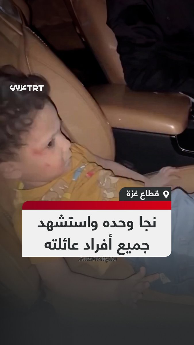 لم يبقَ له أحد من عائلته.. الطفل الفلسطيني حامد جبر ينجو بمفرده من قصف إسرائيلي أودى بحياة جميع أفراد عائلته في مخيم البريج وسط قطاع غزة #تفاعل ليصلك كل جديد