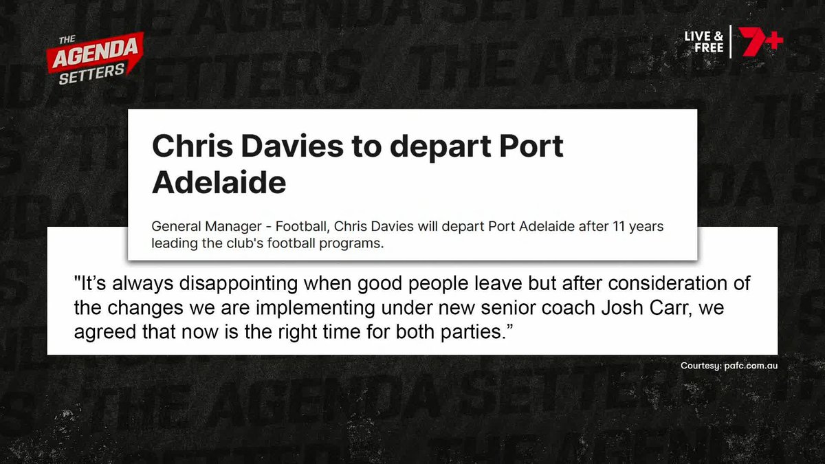 "It's got a bit of a Matty Primus feel about it, where you give a young coach a coaching opportunity but you don't support him enough." 🗣️ Kane Cornes on Josh Carr's situation following Chris Davies' departure