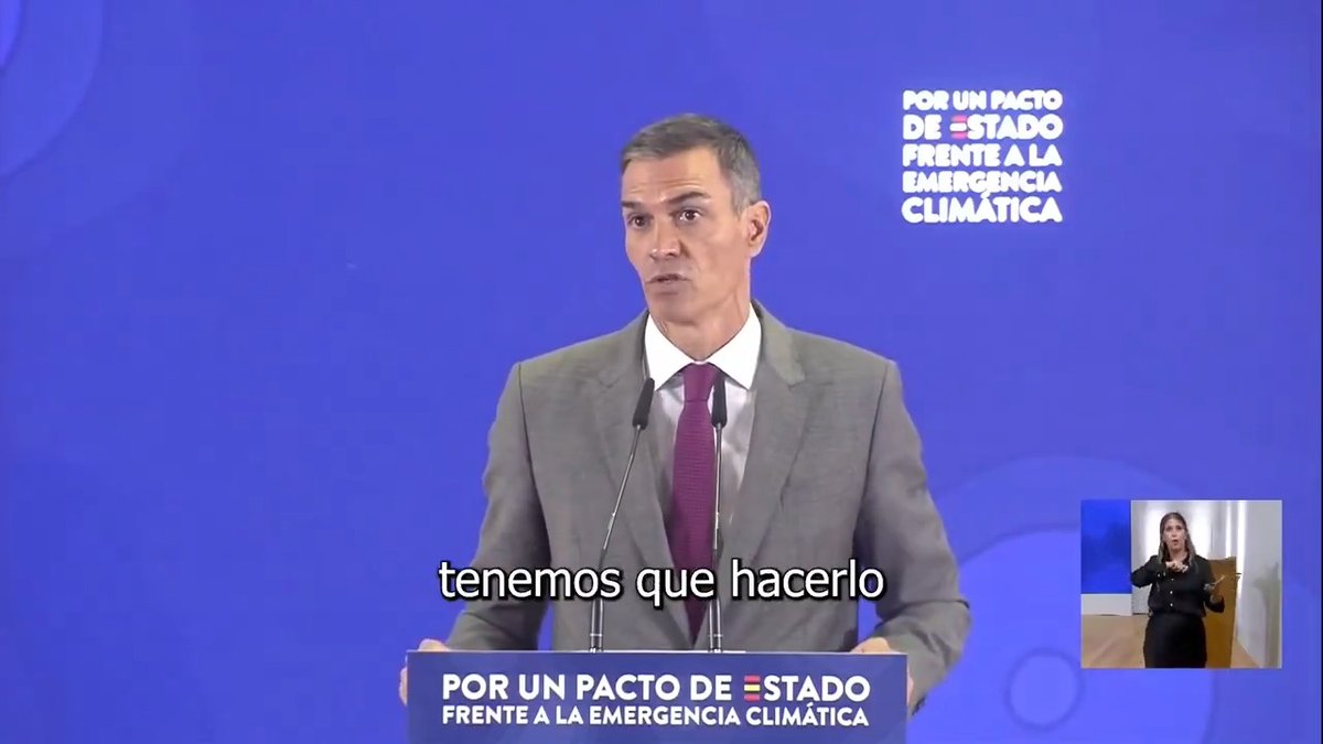 Pido a todos los políticos del país que no polaricemos con esto. Queremos para nuestros hijos e hijas una España más verde. Les garantizo que el Gobierno de España pone en marcha este proceso con humildad y vocación de acuerdo. Actuemos.