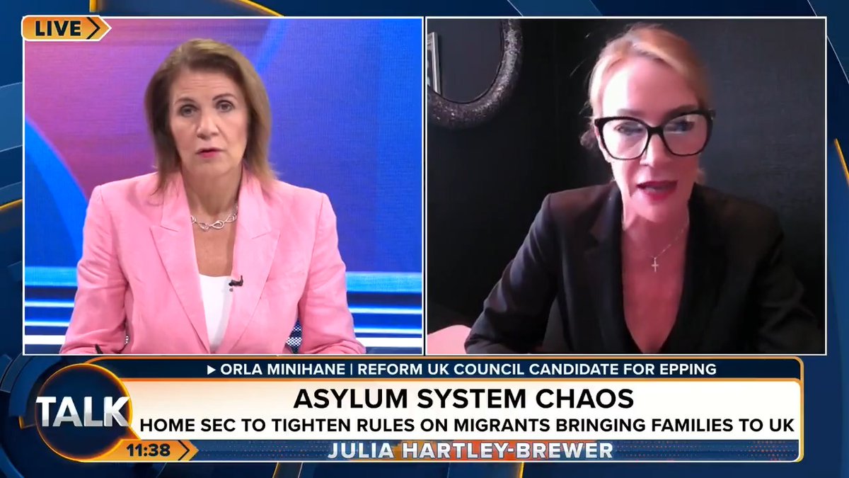 Reform UK's Orla Minihane blasts the Government as "completely out of touch", as the Home Sec is set to tighten rules on migrants and their families. "They're not listening, understanding, engaging... up and down the country - protests. People have had enough!" Julia Hartley-Brewer