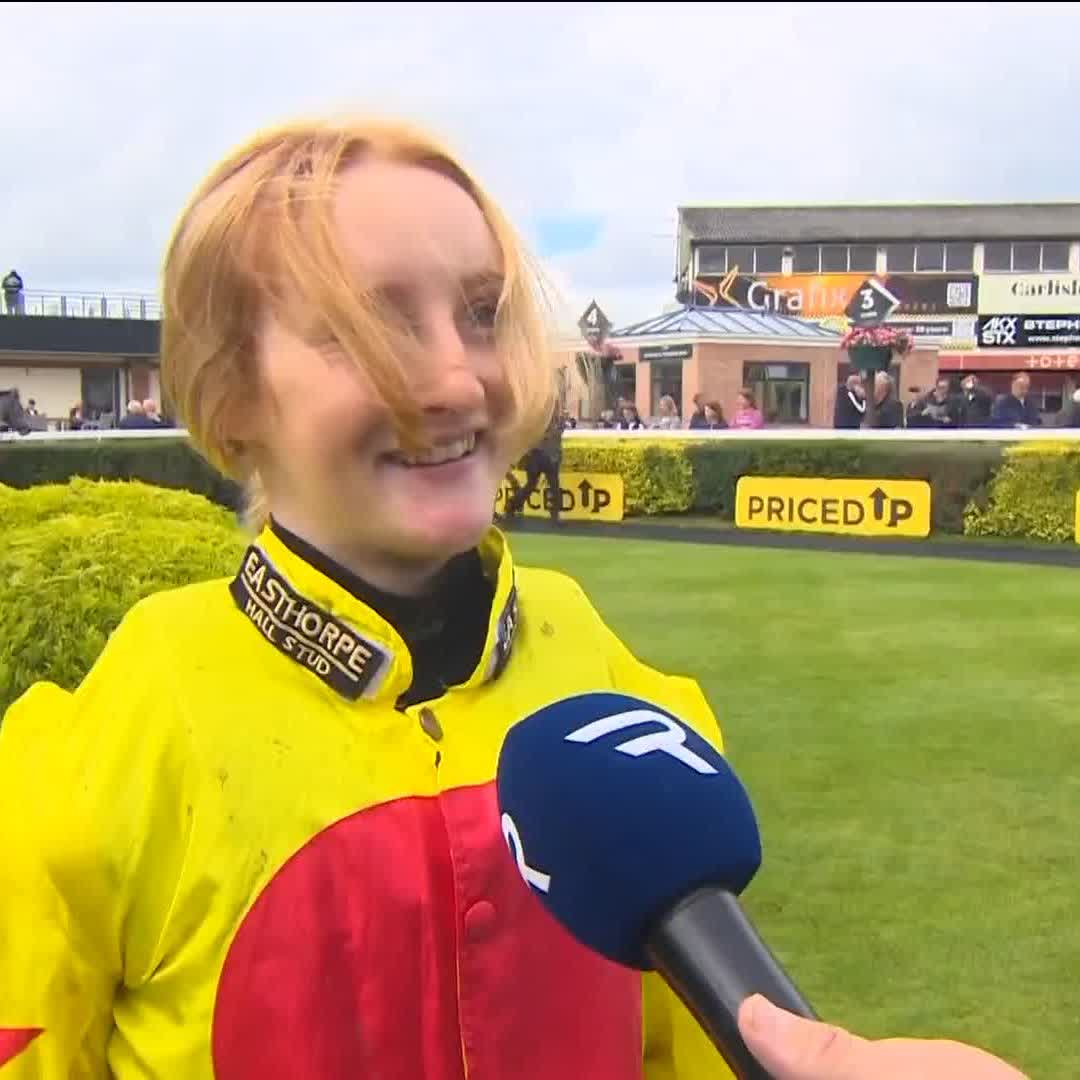 "They'll be watching and screaming!" Many congrats to Rebecca Burley - and proud friends and family - after a first career success in the saddle 👏 Niall Hannity Tim Easterby Racing | Carlisle Racecourse
