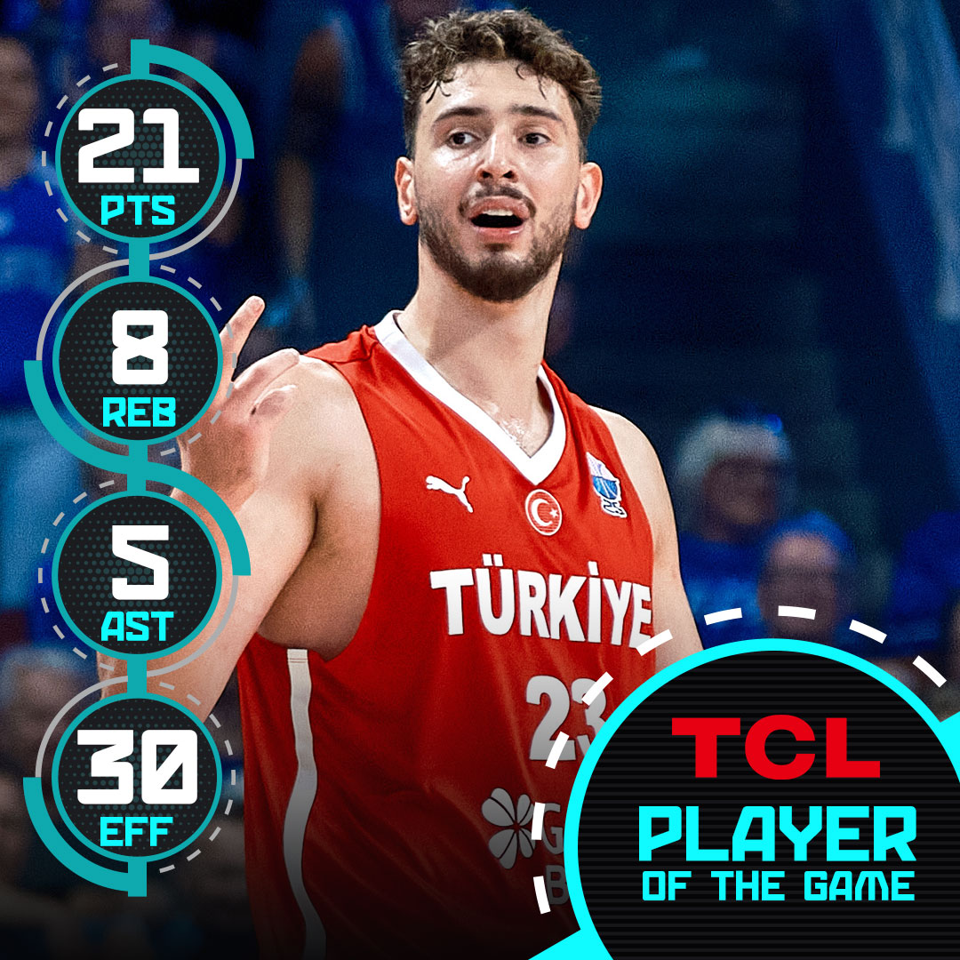 Best big man in the game? 👀 Alperen Sengun leads undefeated Türkiye 🇹🇷 to another big win in Riga! #EuroBasket