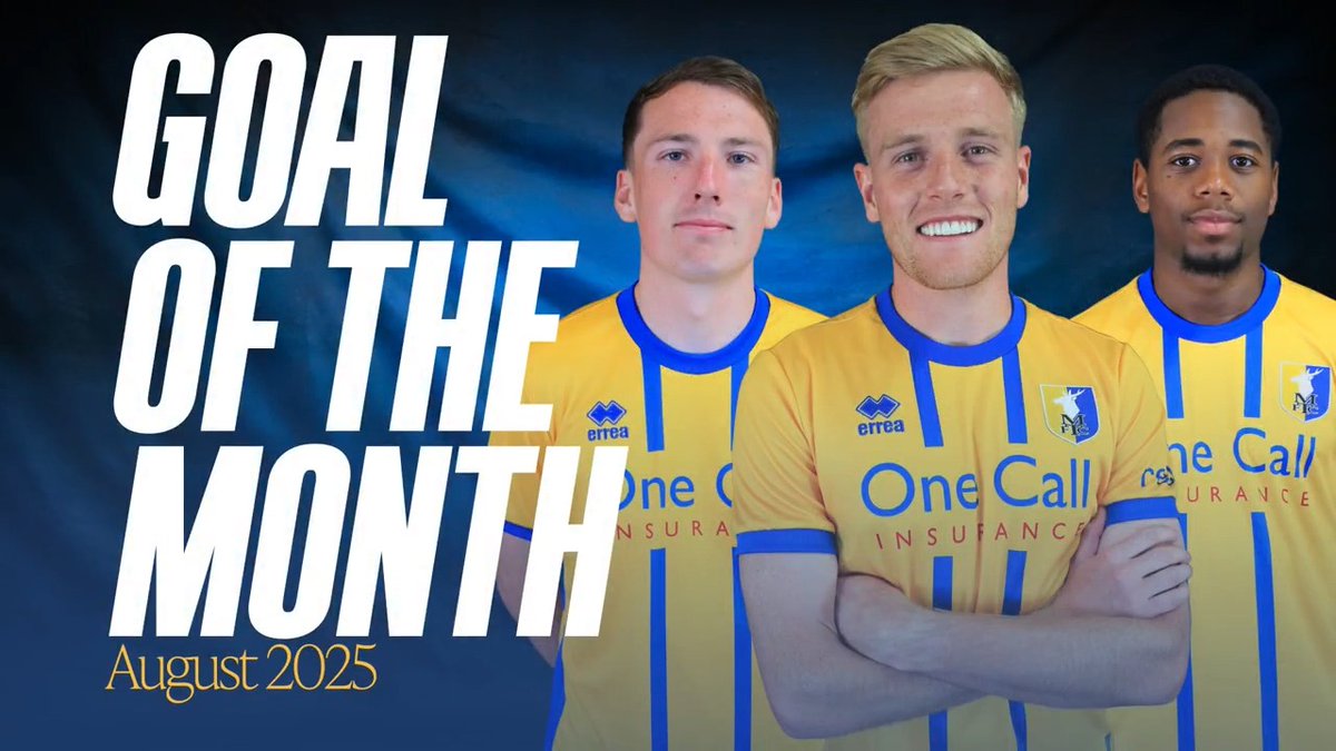 🎯 Some outstanding finishes in the first month of the season Comment your Goal of the Month for August below. 👇 #Stags 🟡🔵