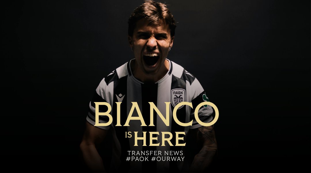 Un colpo all'italiana 🇮🇹 #BiancoIsHere ⚫️⚪️🦅 #PAOK #OurWay #transfers