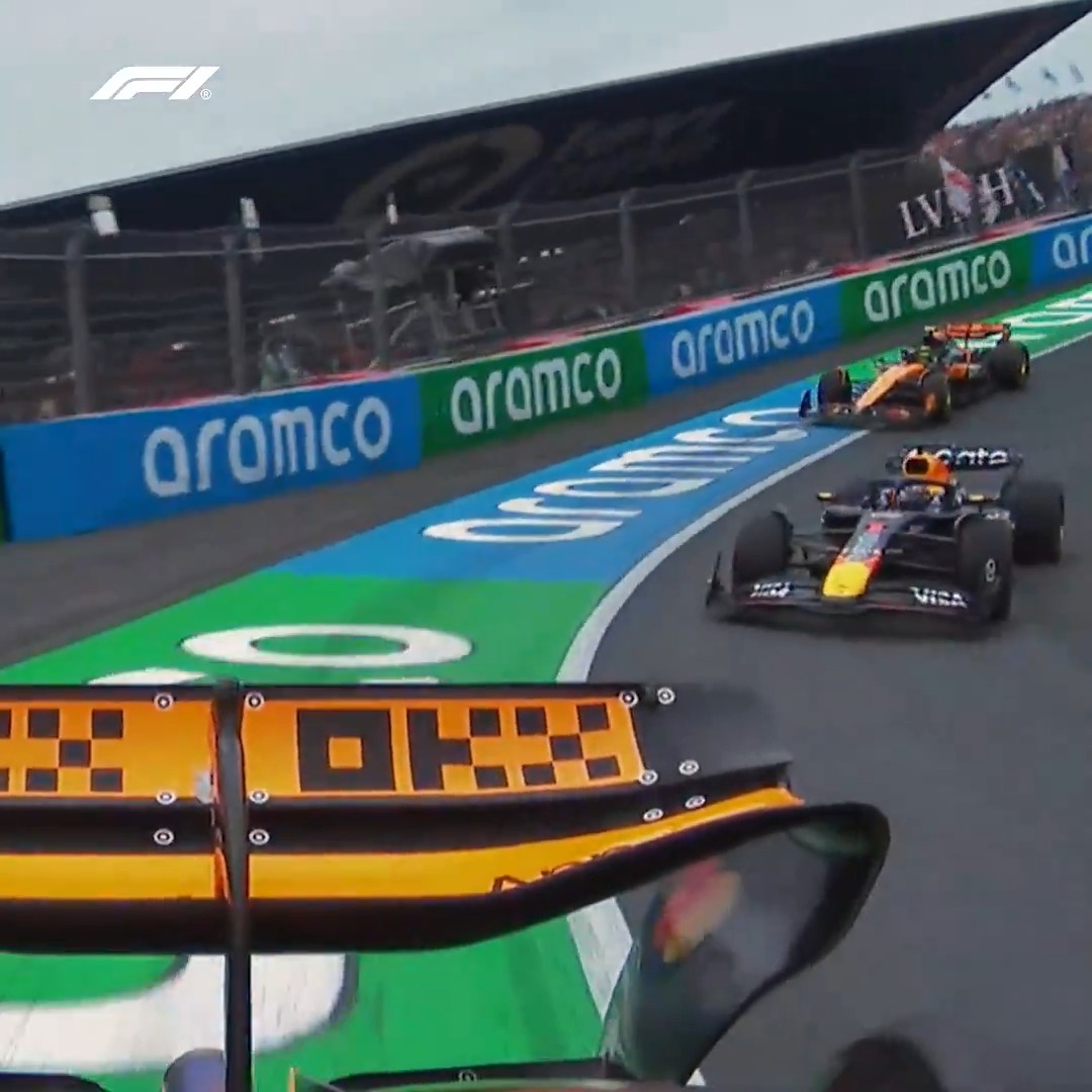 Sending it, overtaking, defending and saving the car from a snap… Max Verstappen did it all on his home race start 😮‍💨👏 #F1 #DutchGP