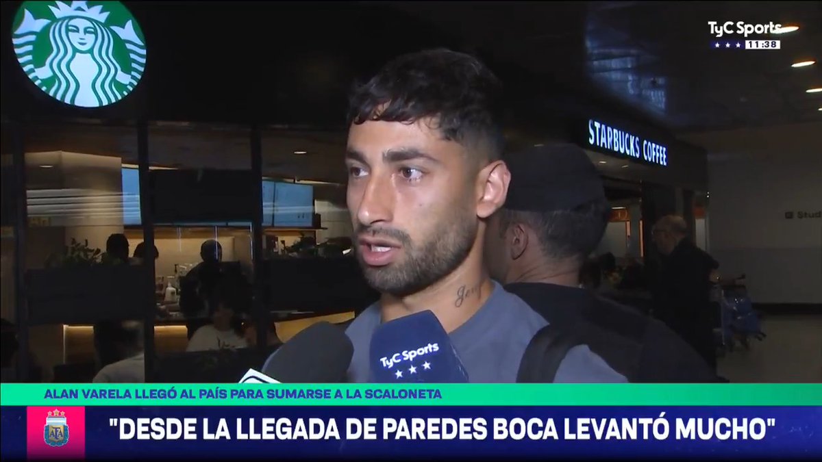 #ExBoca | ALAN VARELA s/LEANDRO PAREDES: "Todos sabemos la calidad que tiene, ¿no? Jugador de mucha jerarquía para el club, lo está demostrando. Siento que el equipo está levantando mucho desde la llegada de él y esperamos que siga así".