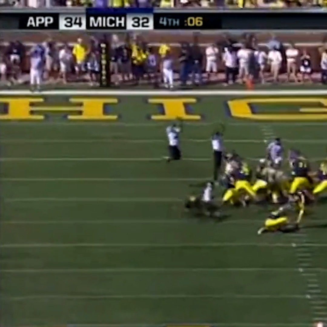 Eighteen years ago, in the Big Ten Network’s first broadcast of a college football game, Appalachian State upset That Team Up North ❤️