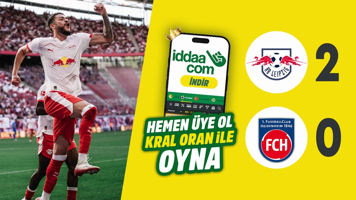 Bundesliga'nın 2. haftasında RB Leipzig, Heidenheim'ı 2-0 mağlup etti. 🟡 iddaa