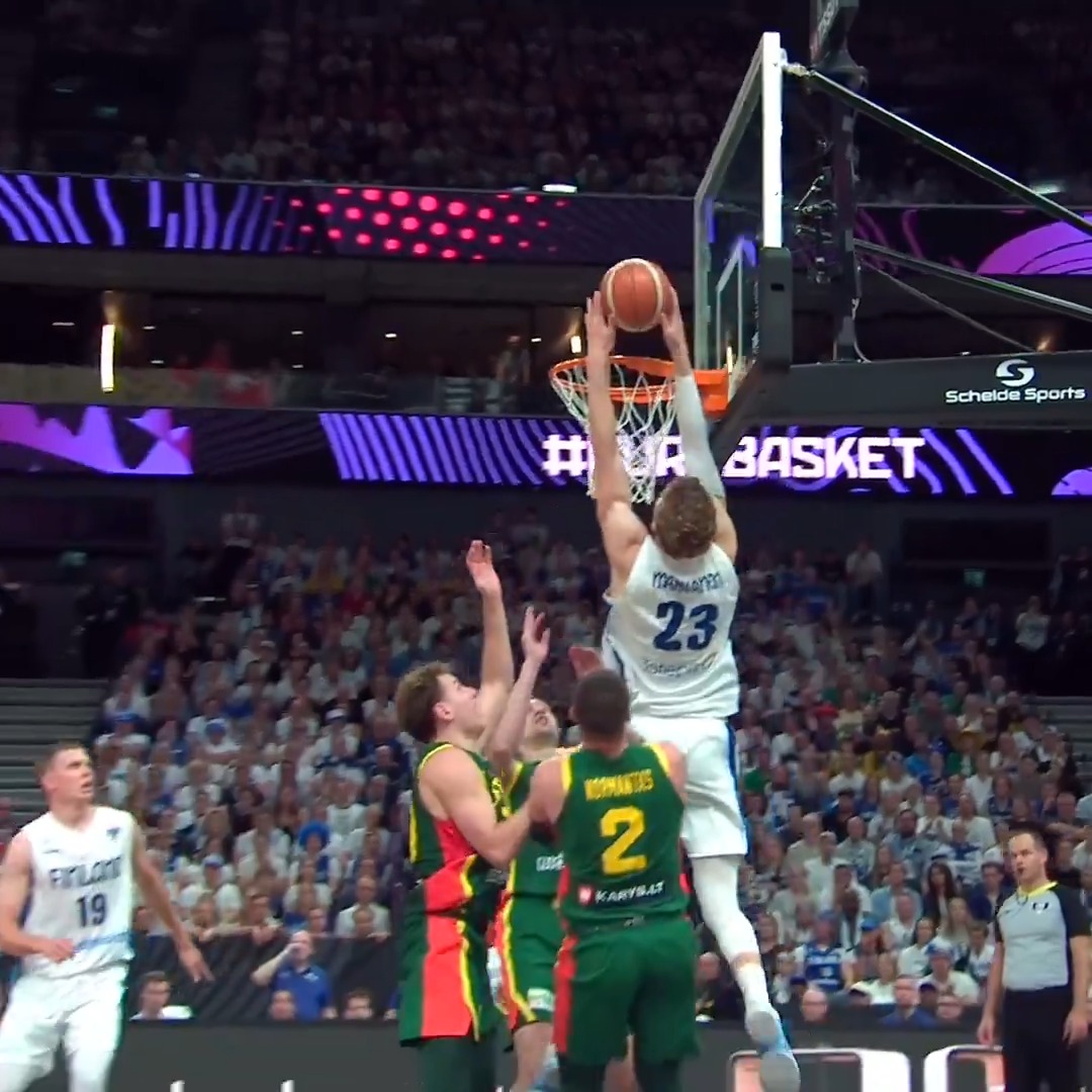 Lauri cleans it up with AUTHORITY 💀 #EuroBasket
