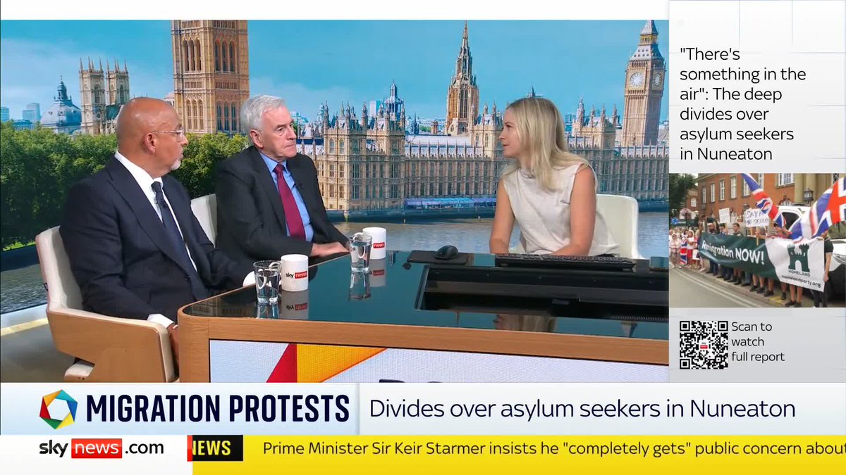 "We’ve got to stop dancing to Nigel Farage's tune…we need a rational dialogue." Former Shadow Chancellor John McDonnell is calling for MPs to demonstrate they can unite and solve issues like the asylum system. #PoliticsHub 📺 Sky 501, Virgin 602