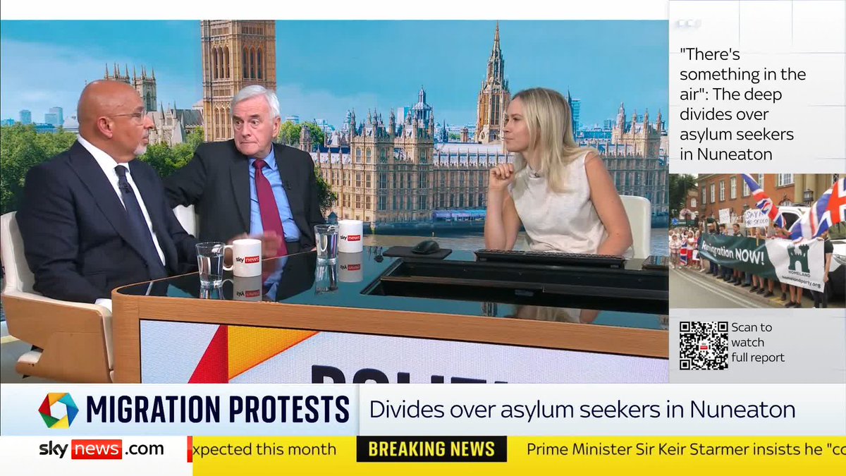 "If you don’t want to end up in a place where you have civil unrest, you’ve got to get serious about dealing with the issue." Former Chancellor of the Exchequer Nadhim Zahawi calls for MPs to come together on issues like migration. #PoliticsHub
