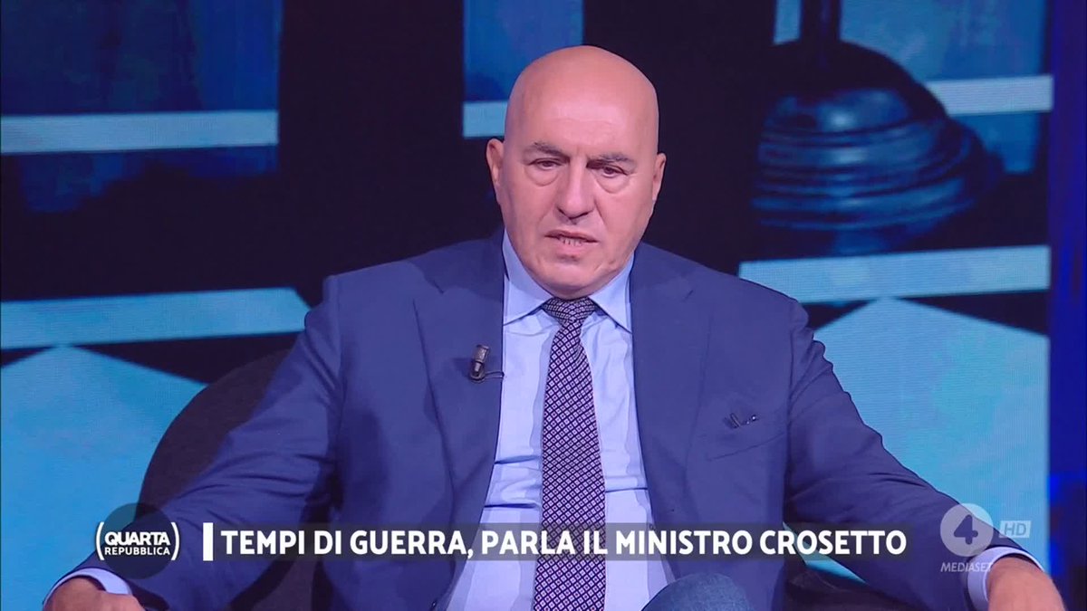 "La pace è nelle mani di un uomo solo che è Putin,che è quello che non vuole fare la pace." #Crosetto #Russia #Ucraina #quartarepubblica