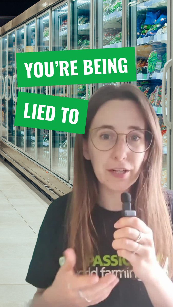 You're being lied to. Join the call for meat labels to have state the true conditions animals were raised in ➡️