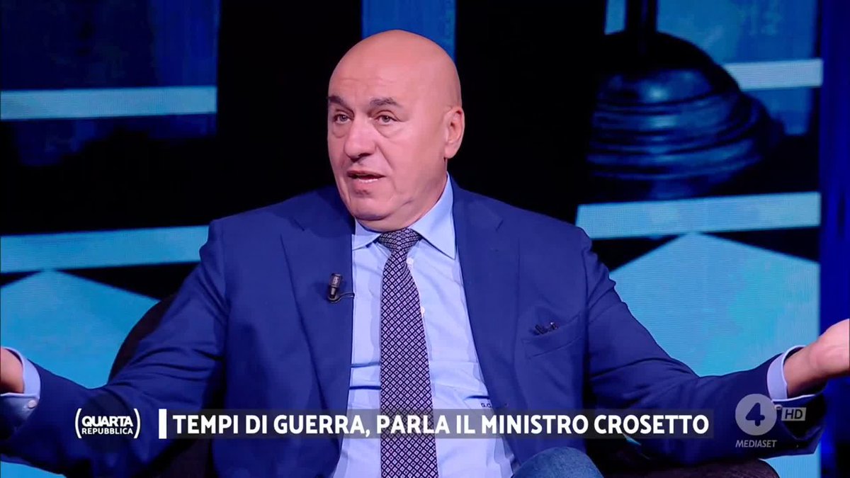"Noi abbiamo regalato la Russia alla Cina e all'India perchè abbiamo giudicato e questi hanno detto ma chi sei tu per giudicarmi?" #Crosetto #quartarepubblica