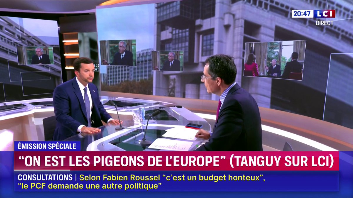 🔴 Jean-Philippe Tanguy (Jean-Philippe Tanguy Ⓜ️), invité de Darius Rochebin 🗣️ "On est les pigeons de l'Union européenne (...) L'euro n'est pas un cadeau, il a été conçu pour l'économie allemande."