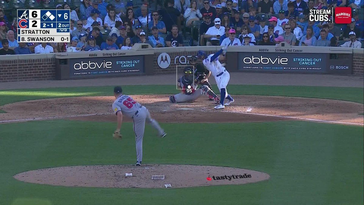 Pete Crow-Armstrong just laid down the first 2-strike bunt single of the MLB season. The gamble immediately paid off when Dansby Swanson followed with a 2-run double.