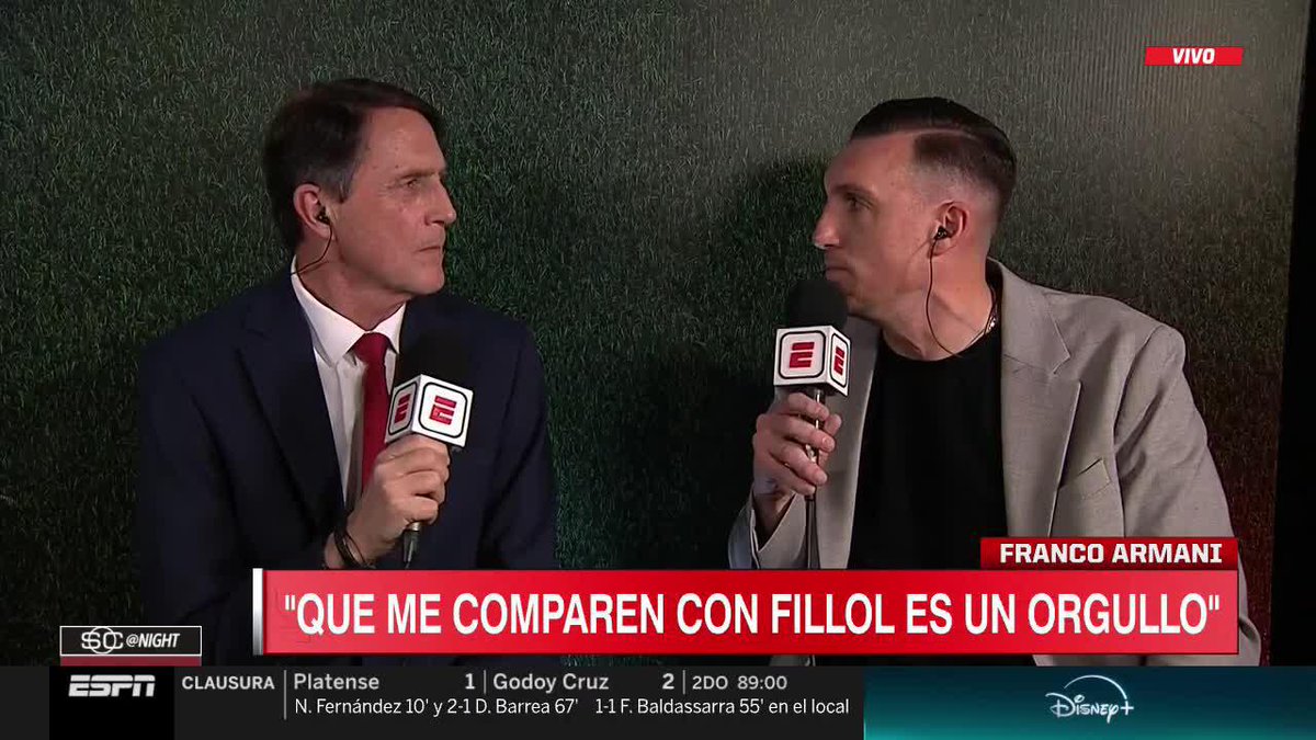 "LO QUE ME CARACTERIZA ES QUE NUNCA ME RELAJO. NUNCA ME DOY POR VENCIDO" ✍️ Franco Armani 📺 #SCNight | #DisneyPlus Plan Premium