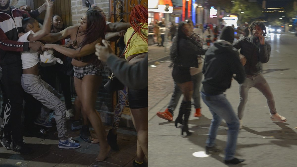 Wild Fights and Brawls break out Downtown ATX #fight #brawl #fights 2023
