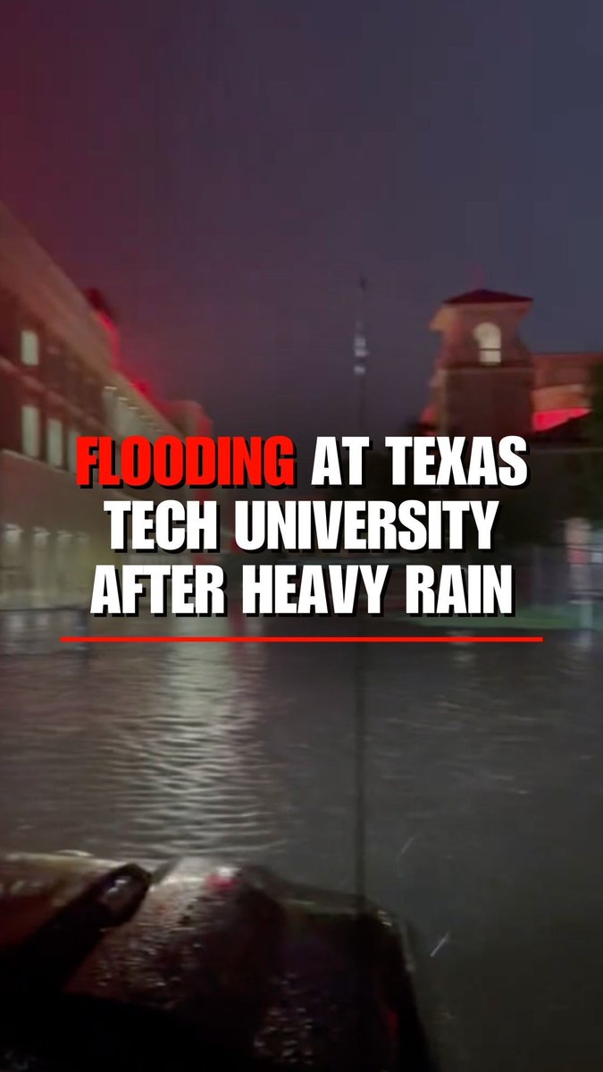Floodwaters swamped Texas Tech University on Friday night — just hours before the Red Raiders' first football game of the season.