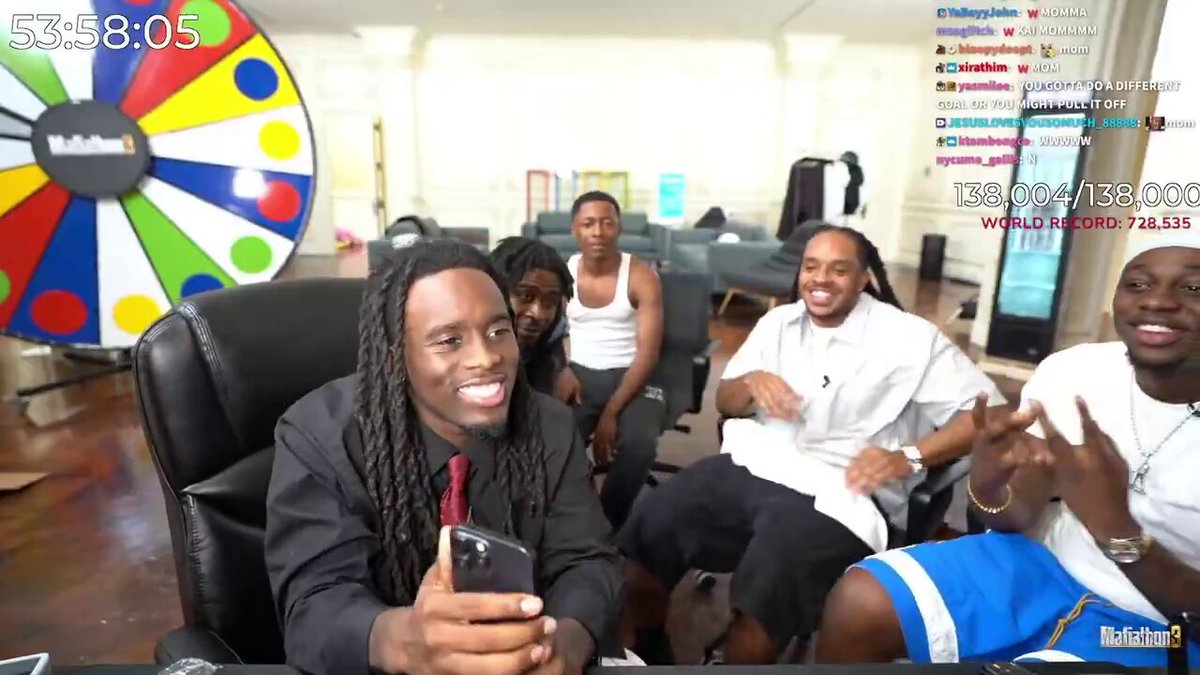 Kai Cenat’s mom calls him on stream &amp; begs him to not cut his hair so he doesn’t look like Diddy 😭😭