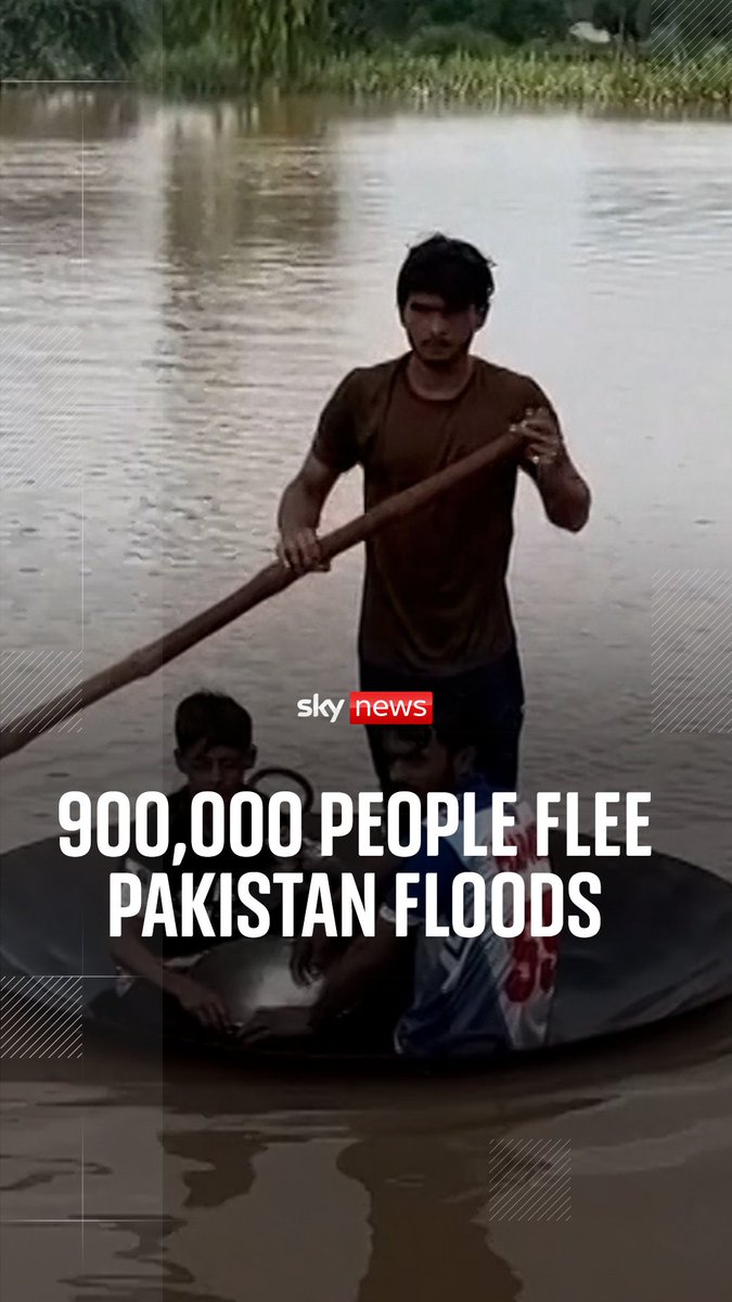 Over 900,000 people have fled heavy flooding that has devastated parts of Pakistan. Authorities say Punjab, the country's most populous province, is facing its biggest floods on record.