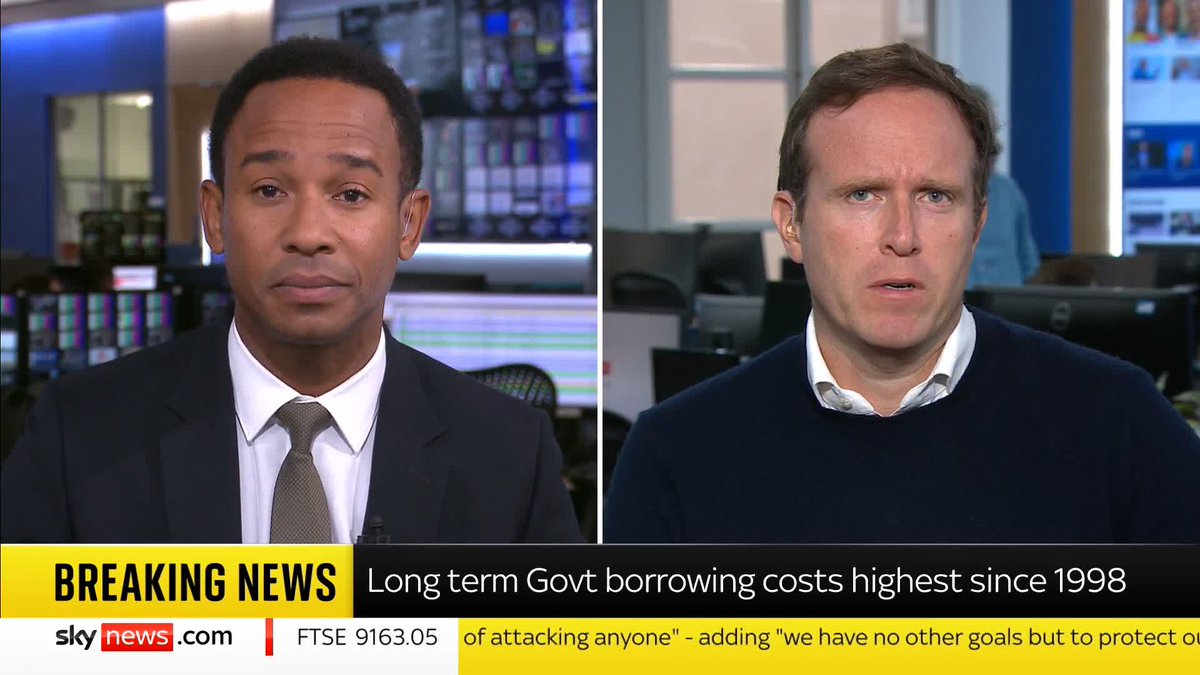 The value of the pound has sunk as the cost of 30-year government borrowing reached a high last seen in 1998. But what does this mean for the chancellor's upcoming budget? Economic and Data Editor Ed Conway explains 📺 Sky 501