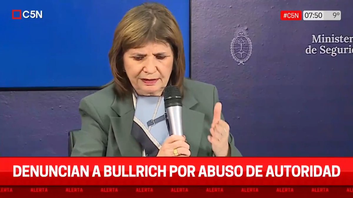 🔹 AHORA | Denuncian a Patricia Bullrich por abuso de autoridad 📲 Más información en y en vivo: