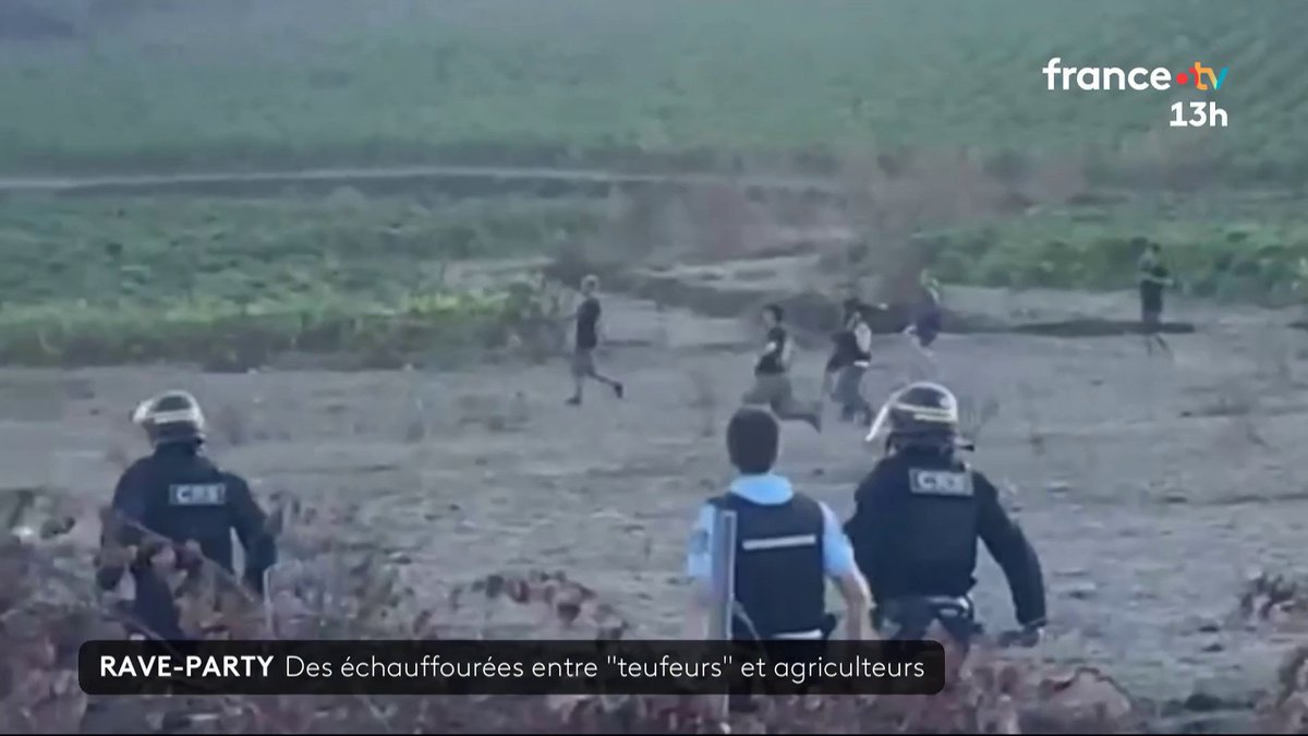 Dans l'Aude, après les tensions de ces derniers jours, des affrontements ont eu lieu entre agriculteurs et fêtards en marge de la rave party qui fait polémique depuis vendredi 29 août dans le massif des Corbières. #JT13h
