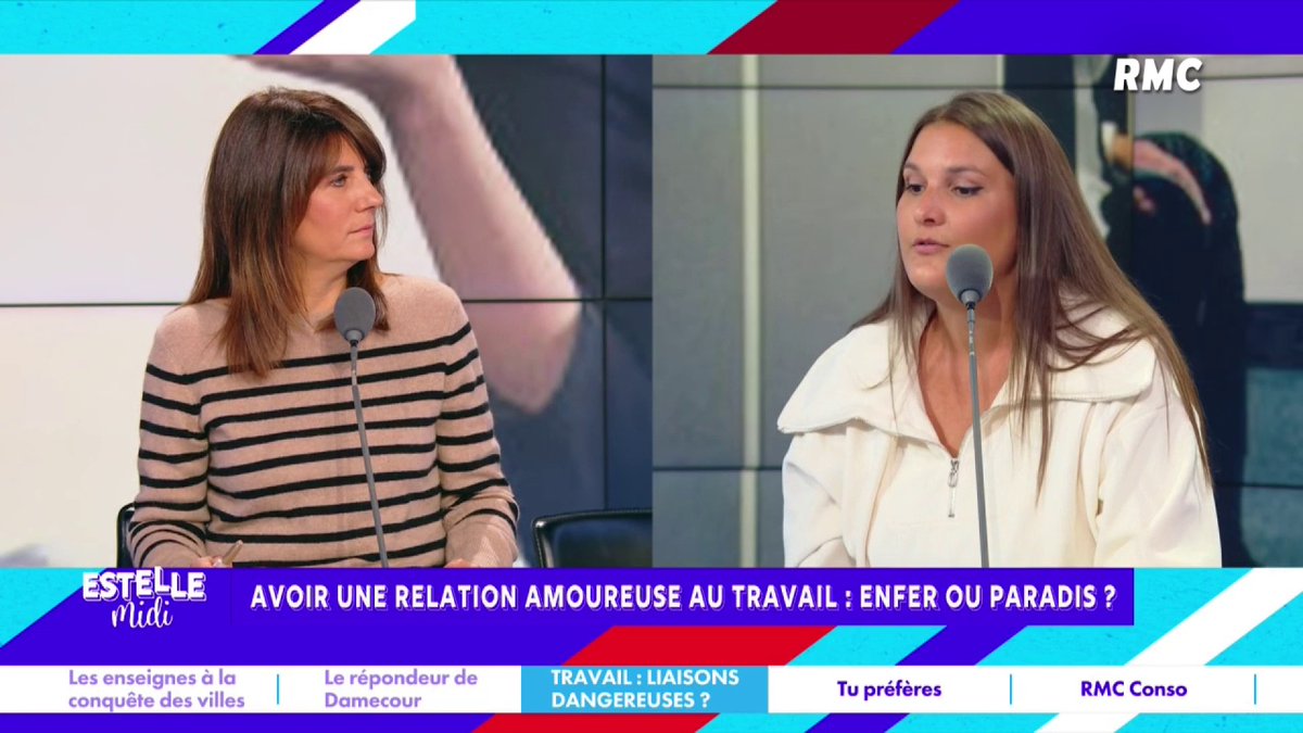 ❤️ Juliette Briens avoue avoir eu une relation amoureuse au travail ! 🎙️ "Mon premier travail à l'hôtel, j'ai craqué pour un client, je suis montée dans sa chambre ! Le lendemain matin, mon patron demande à me voir, il y avait 3 emails sur l'affaire avec photos !" #EstelleMidi