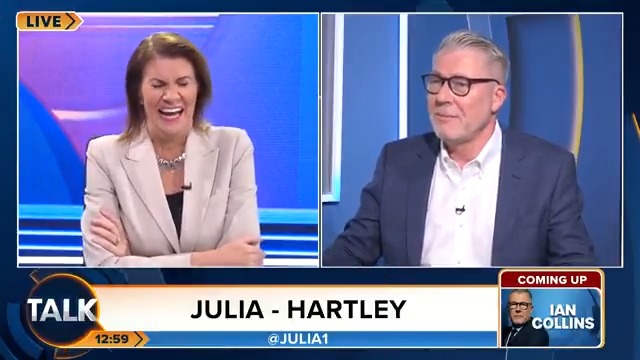 "He's up next. I'm done. Good luck everyone." Find out what shocking moment happened in Julia Hartley-Brewer's handover with Ian Collins. Julia Hartley-Brewer | Ian Collins