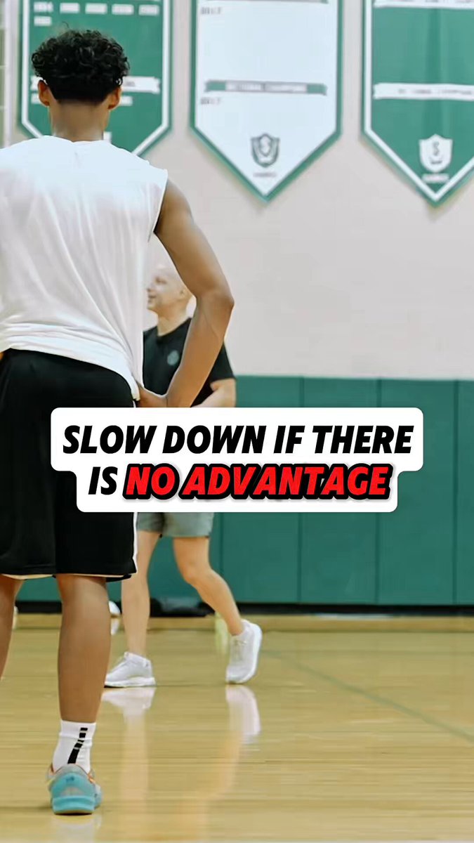 SLOW DOWN TO PLAY FAST Everyone wants to play fast. Yet, so many players play so fast, they can’t make the right read, get to the right spot, or find the right spacing. All you need is one advantage to create a great shot. Take a breath, play with pace, and find the advantage!