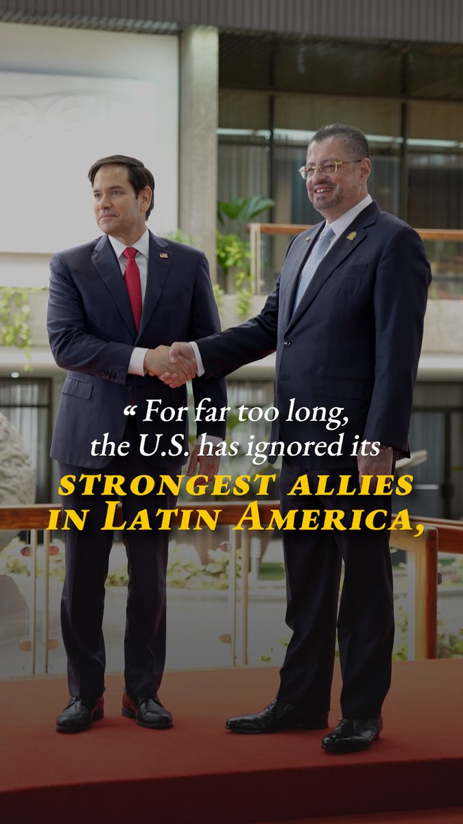 .Secretary Marco Rubio is traveling to Mexico and Ecuador this week to build on our America First Foreign Policy. American leadership is back in the Western Hemisphere thanks to the Trump Administration.