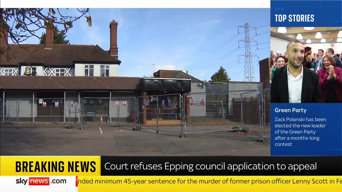 BREAKING: The Court of Appeal has refused the application of Epping Forest District Council for permission to appeal to the Supreme Court. The council has consistently opposed the use of the Bell Hotel to place asylum-seekers. 📺 Sky 501