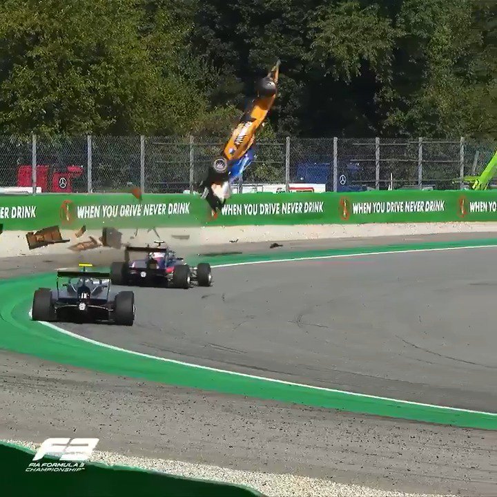 Alex Peroni flying (literally) in Monza