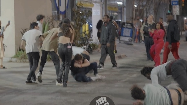 Crazy brawl and fights Downtown ATX #fight #fights #brawl #texas
